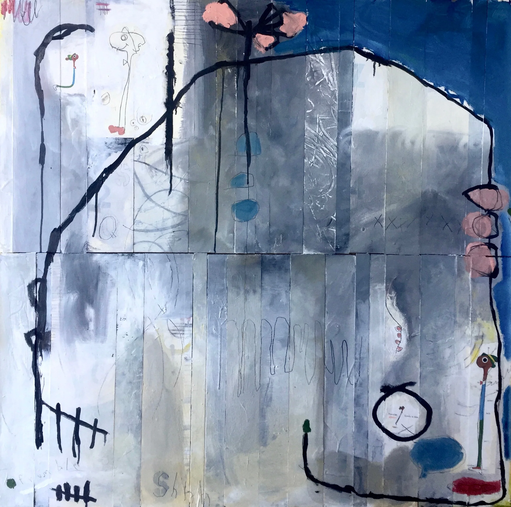 Lowly Worm Enjoys the Garden 44" x 44"