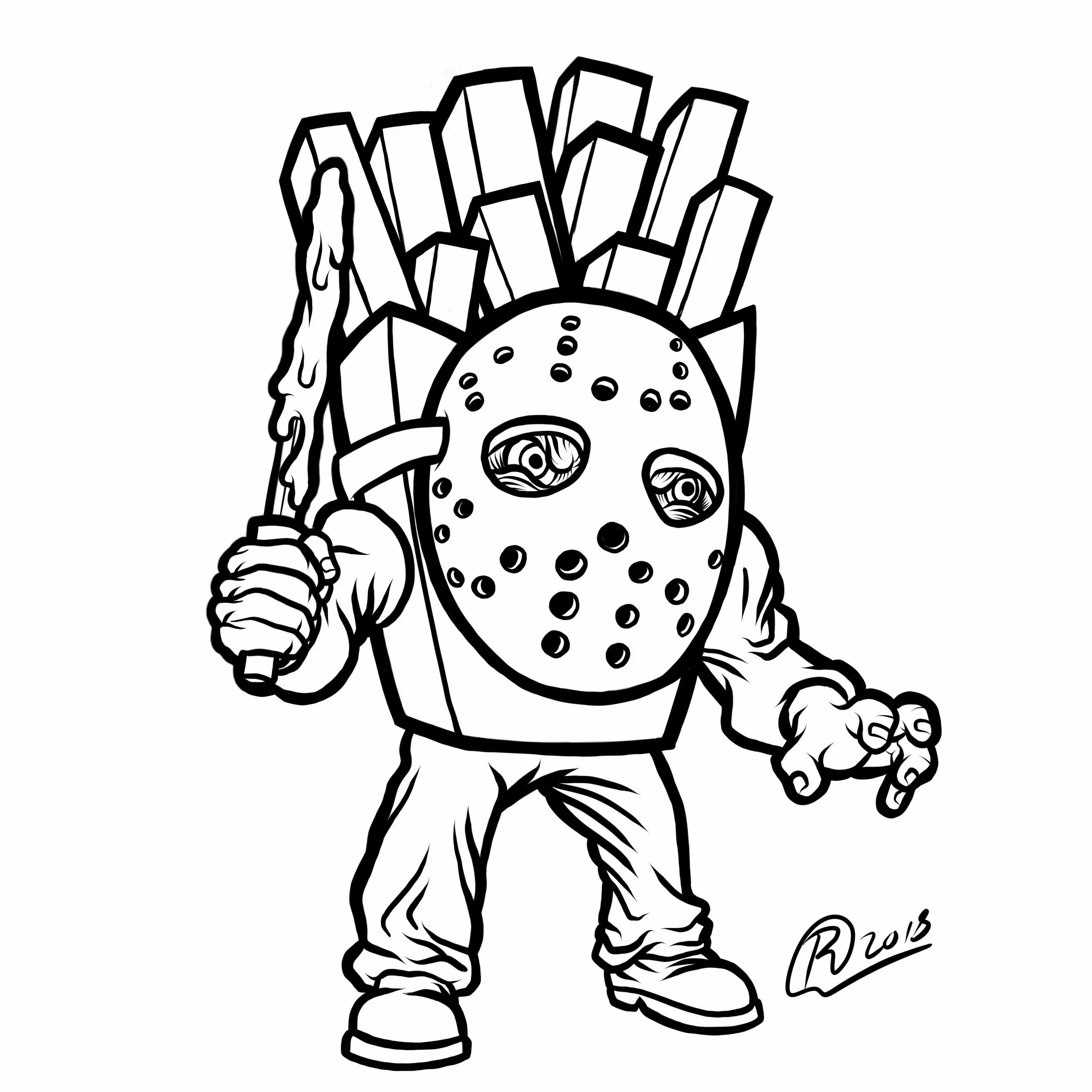 friday the 13th jason coloring pages