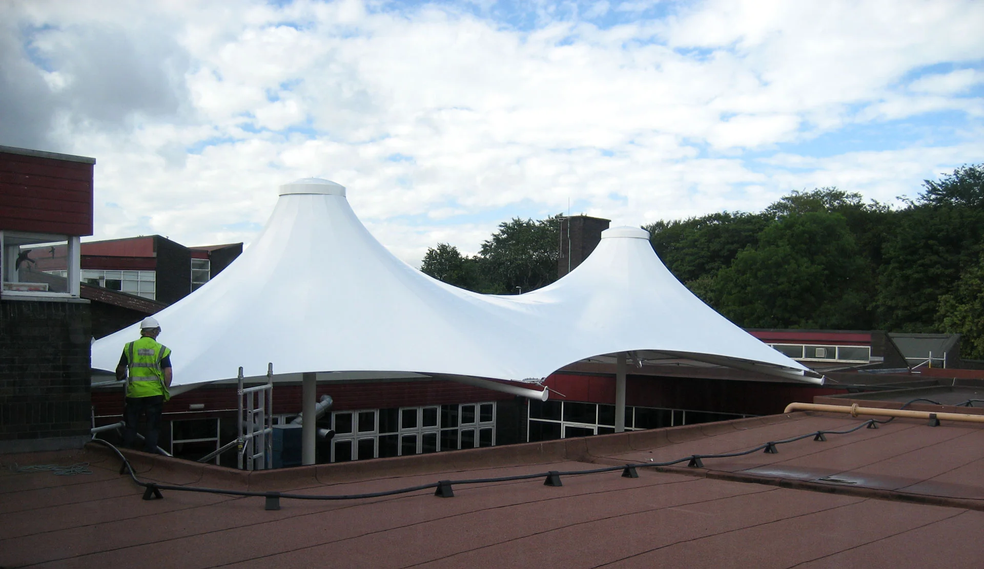 Photo: Construction work, our Covered Area, July 2008