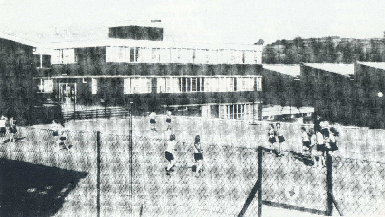 Photo: PE Lesson on the top yard, 1979