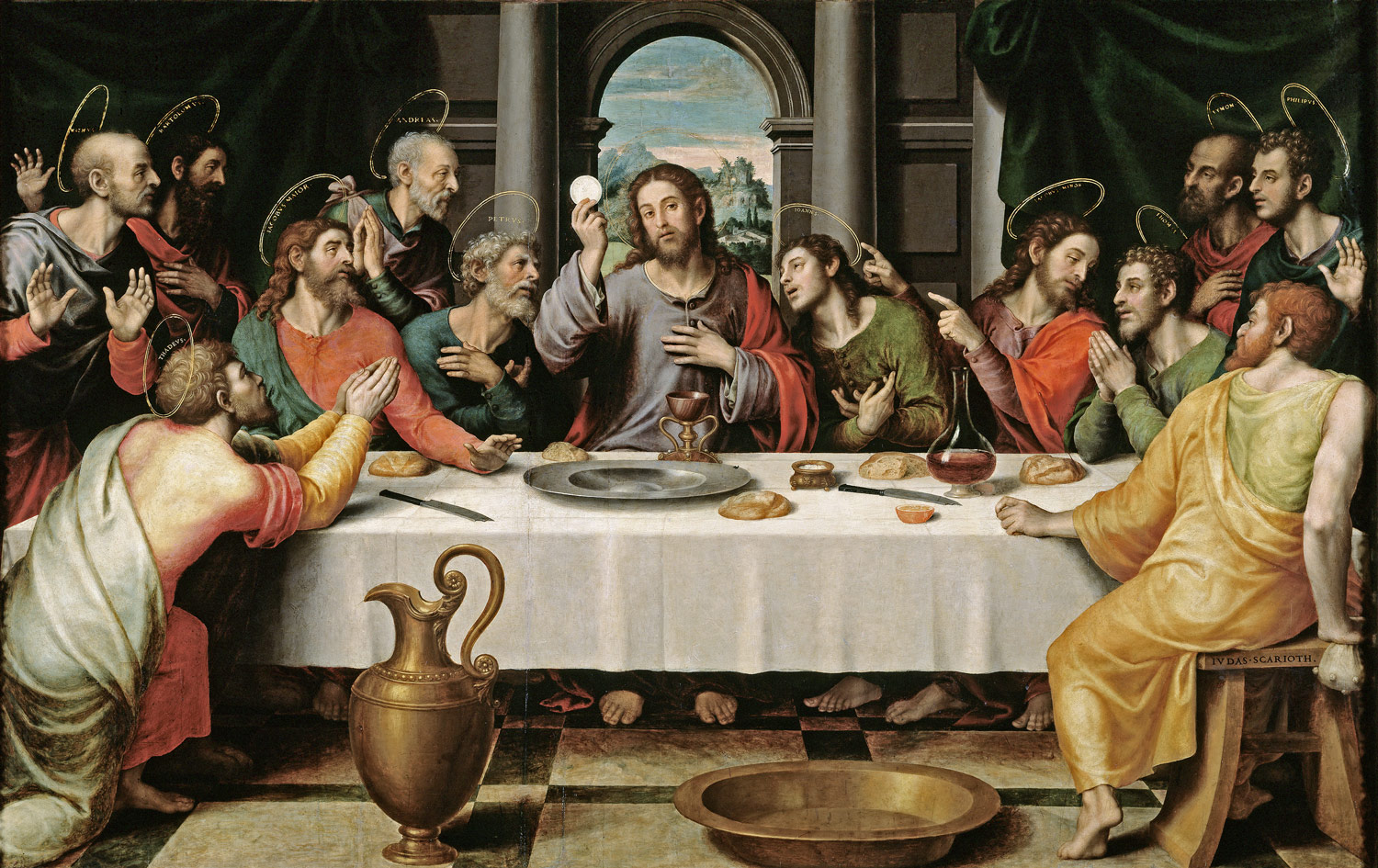 PAINTING: The first Eucharist , by Juan de Juanes