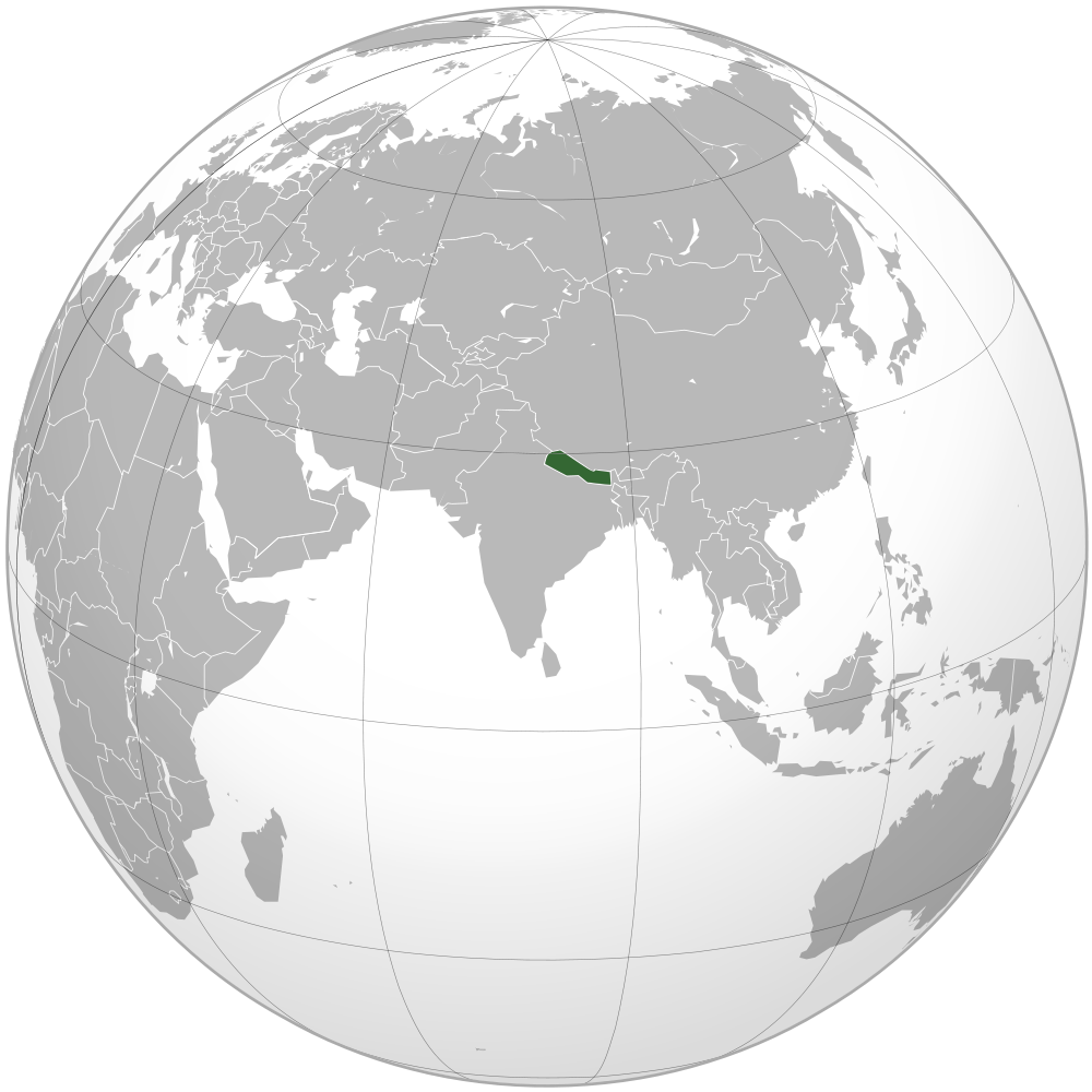 Map: Nepal is a country in South Asia and has a population of 27 million people.