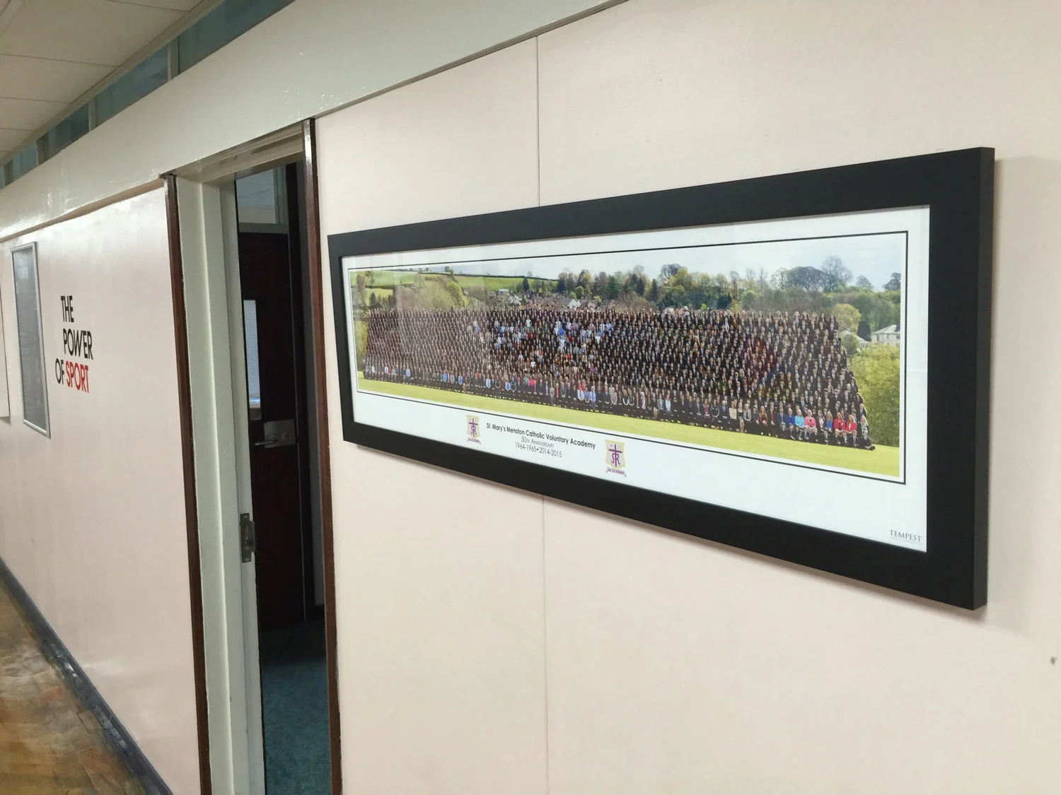 Photo: The 50th Anniversary Whole School Group Photo on our Main Corridor