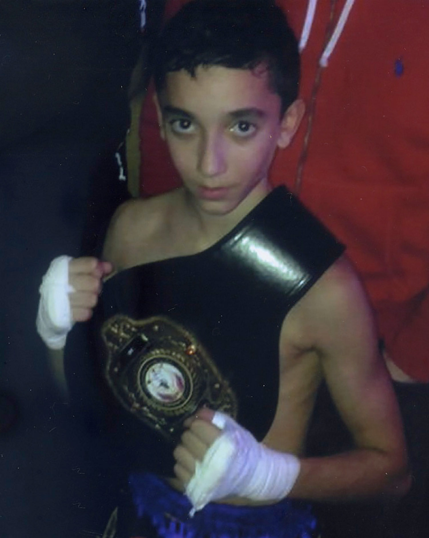 Photo: Josh Desmier with his title belt