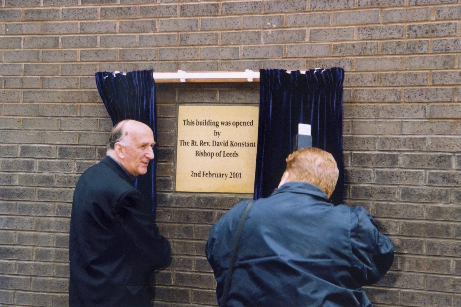 Photo: Bishop David Konstant opening our Hume Building, 2 February 2001