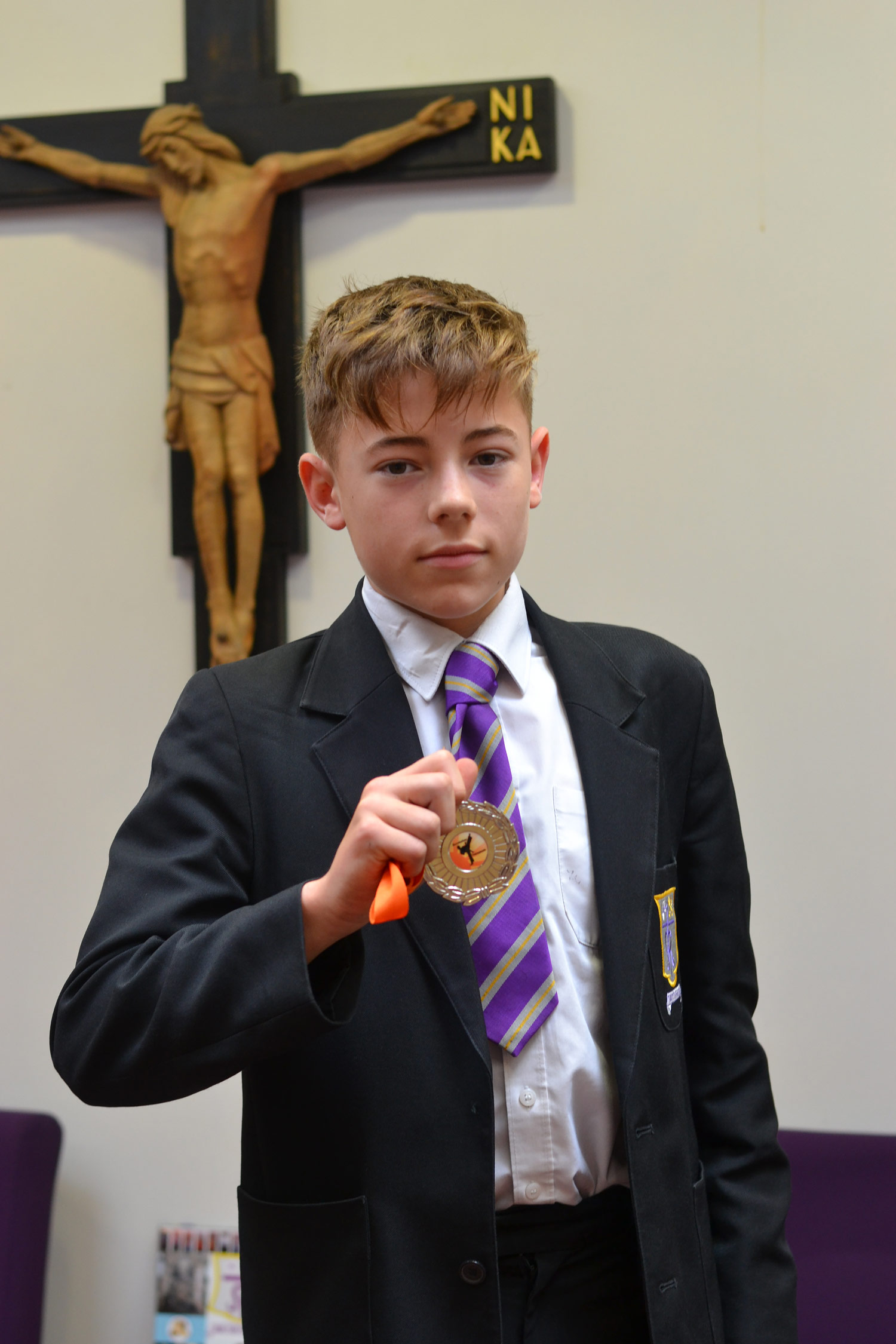 Photo: Carter with his medal