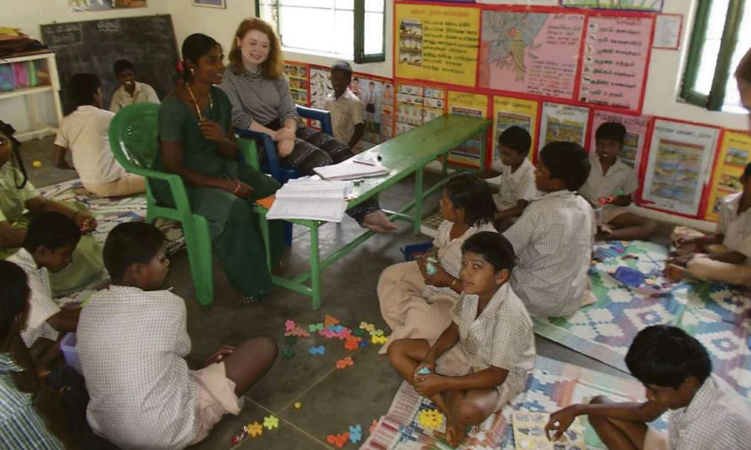 Photo: Mary Crotty (former St. Mary's Menston pupil) volunteering with the Sylvia Wright Trust in India. Read her report