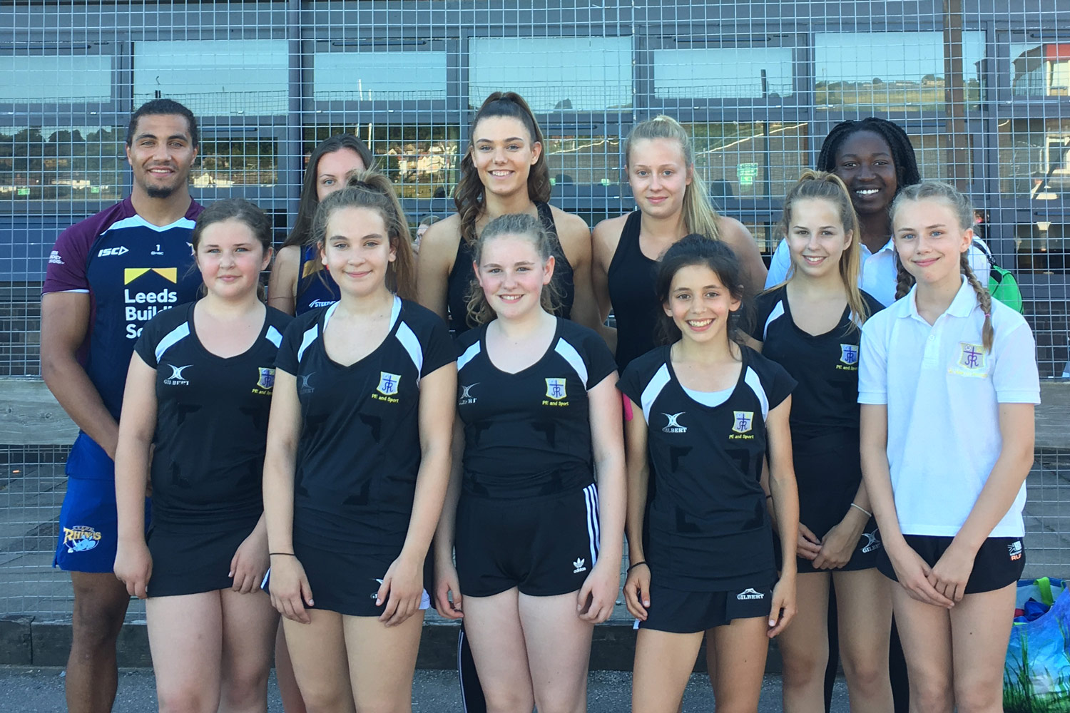 Photo: Year 7 and 8 Netball Leaders assisted at the Year 4/5 Rhinos Netball Festival