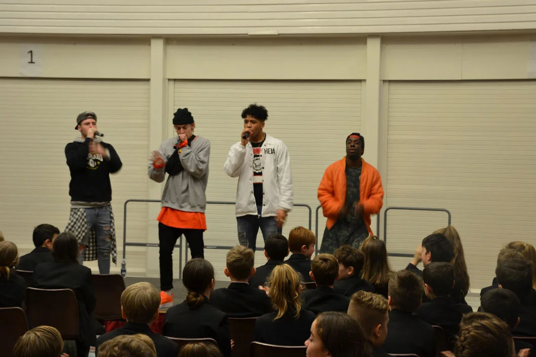 New Kings Order performing for Years 7 and 8