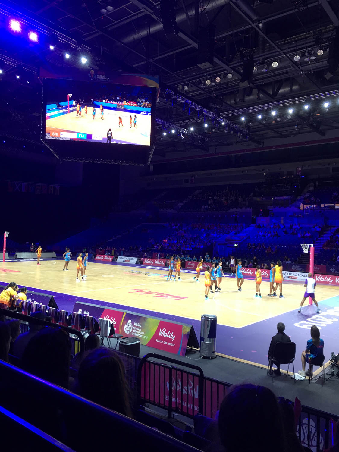 Elite netball action