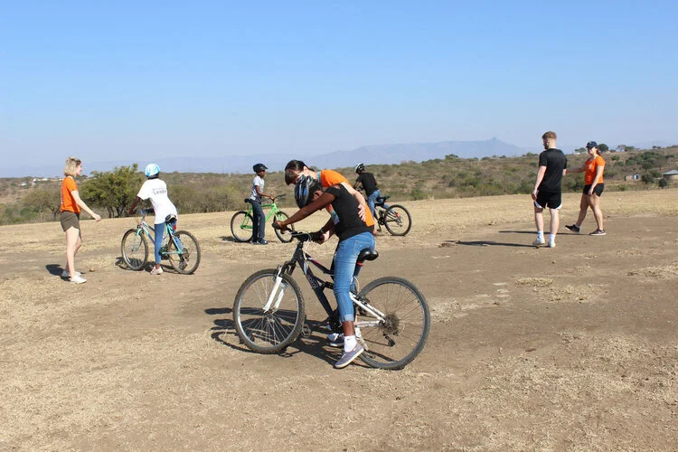 Riding bikes