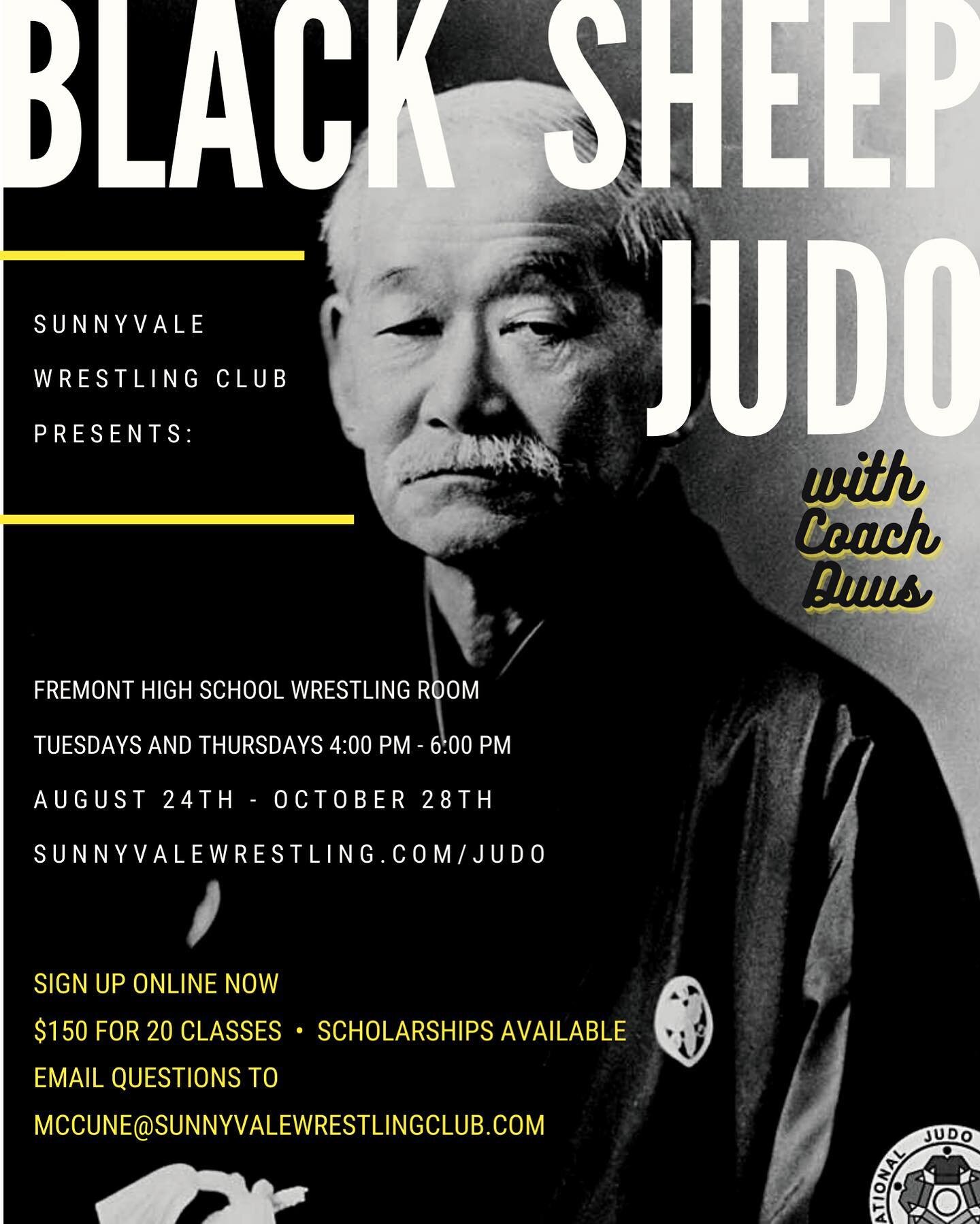 Join Coach Duus for pre-season Judo. Traditional gi Judo on Tuesday and on Thursday transitioning those skills to Folkstyle wrestling without the gi. Sign up link in bio or https://www.sunnyvalewrestling.com/judo