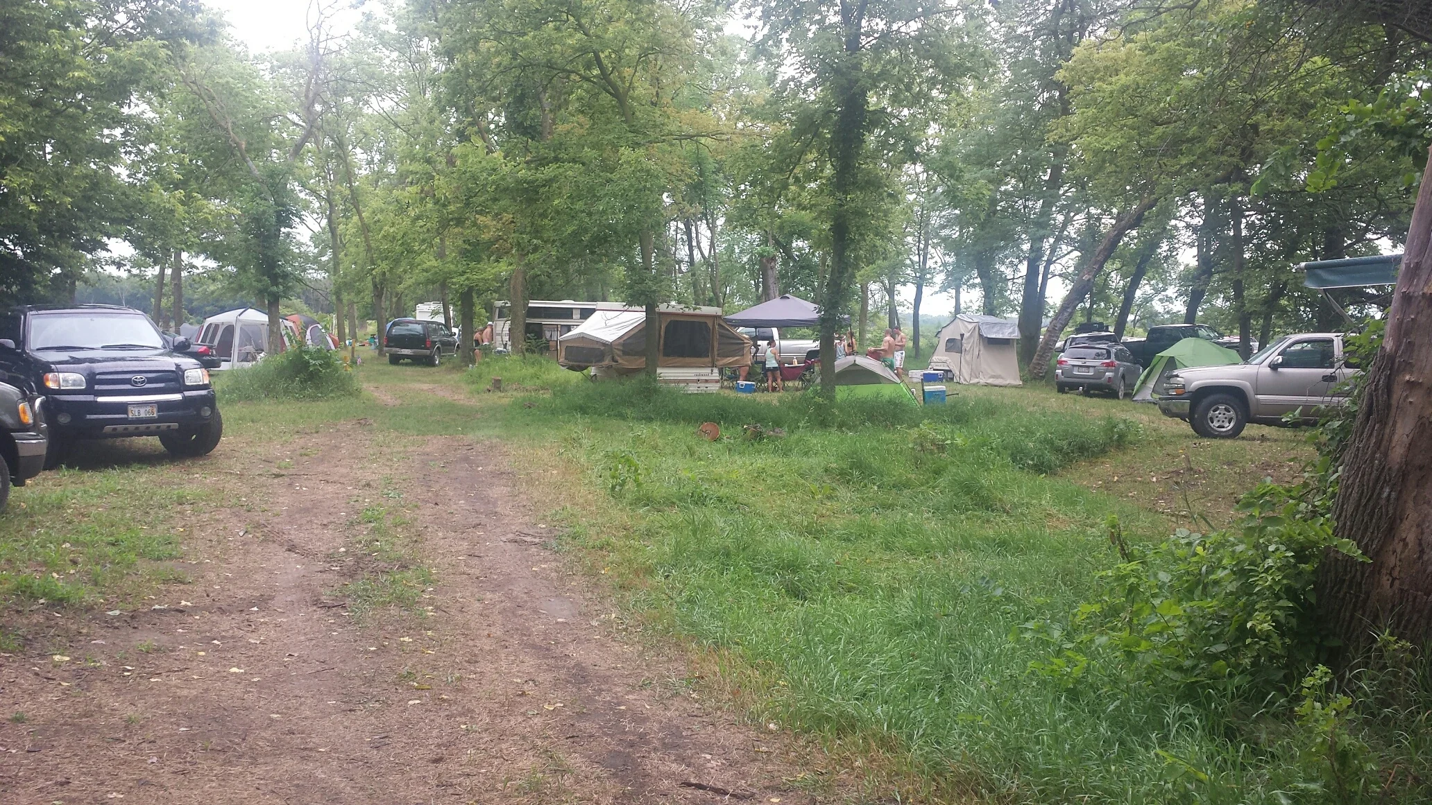 Camping at the Woods, just steps away from the beach