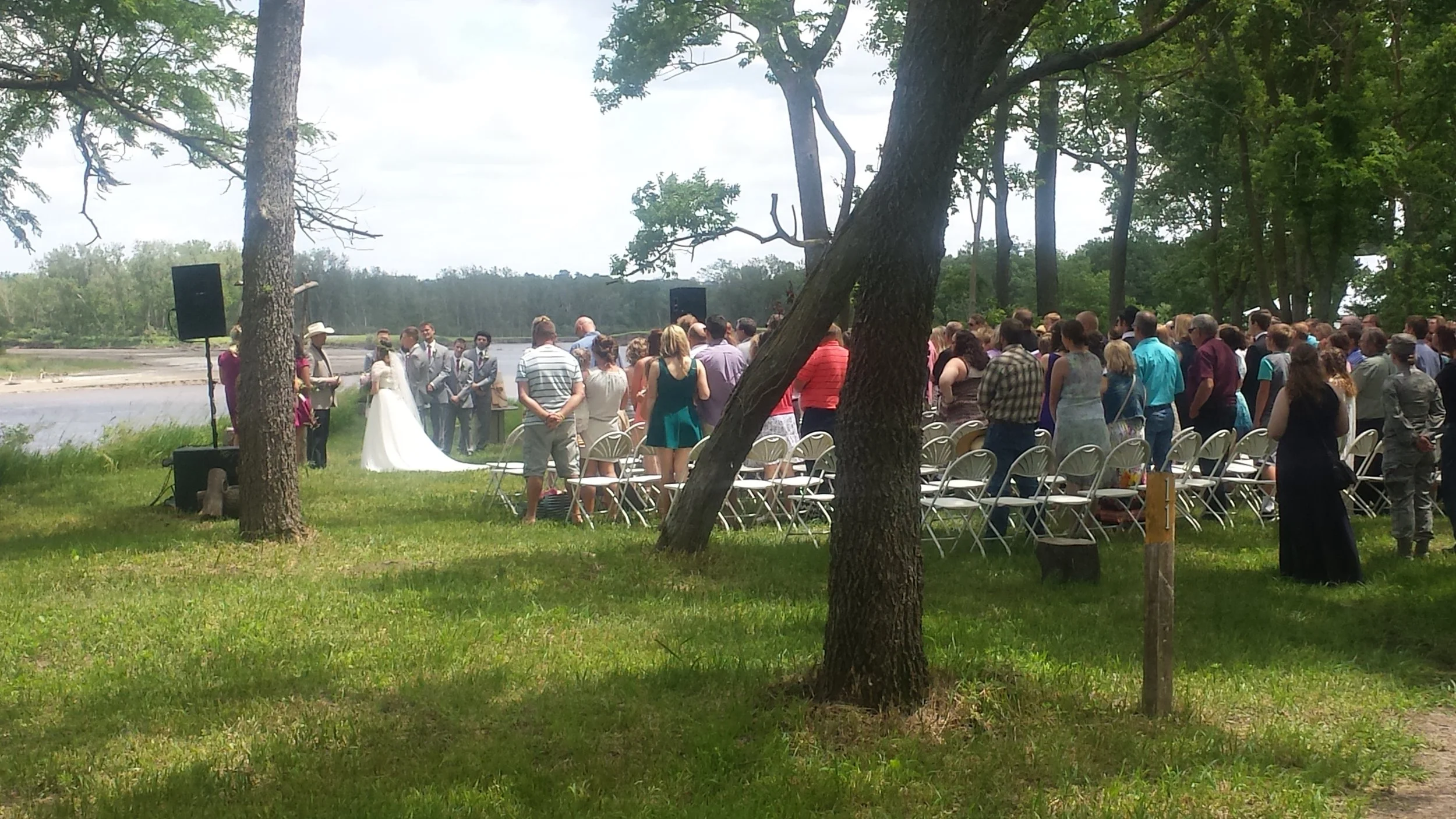 Saying their vows...