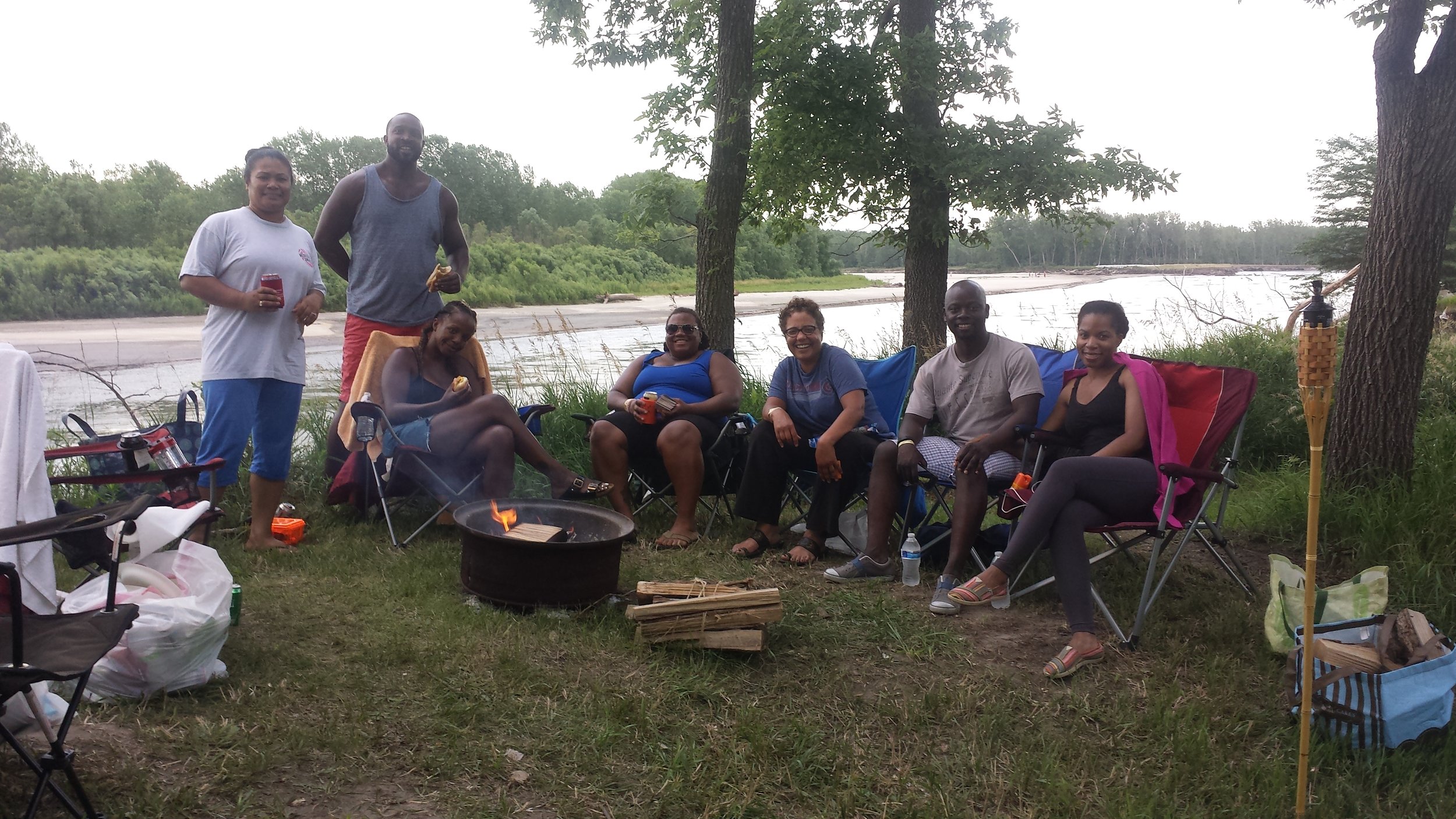 Spending the day with a T&A day pass to have a nice bonfire with friends.