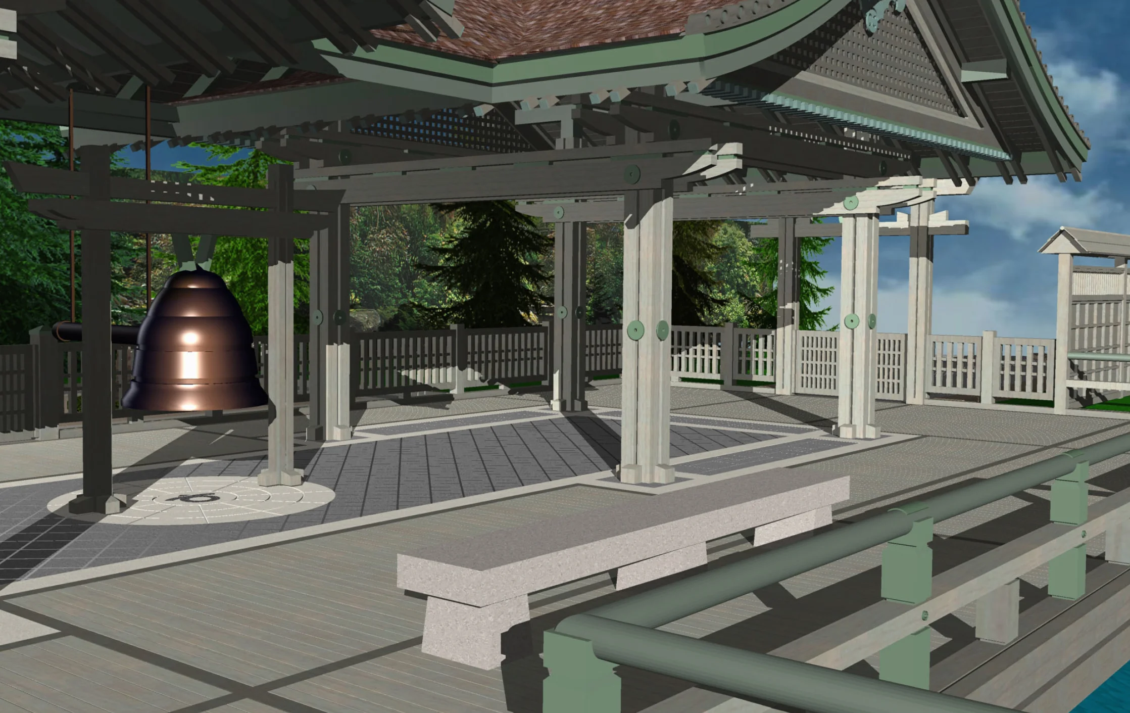  Kariya Park Japanese Garden - City of Mississauga (rendered model) 