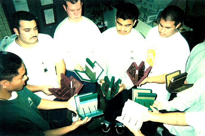 Wards proudly displaying elaborate handmade journals.
