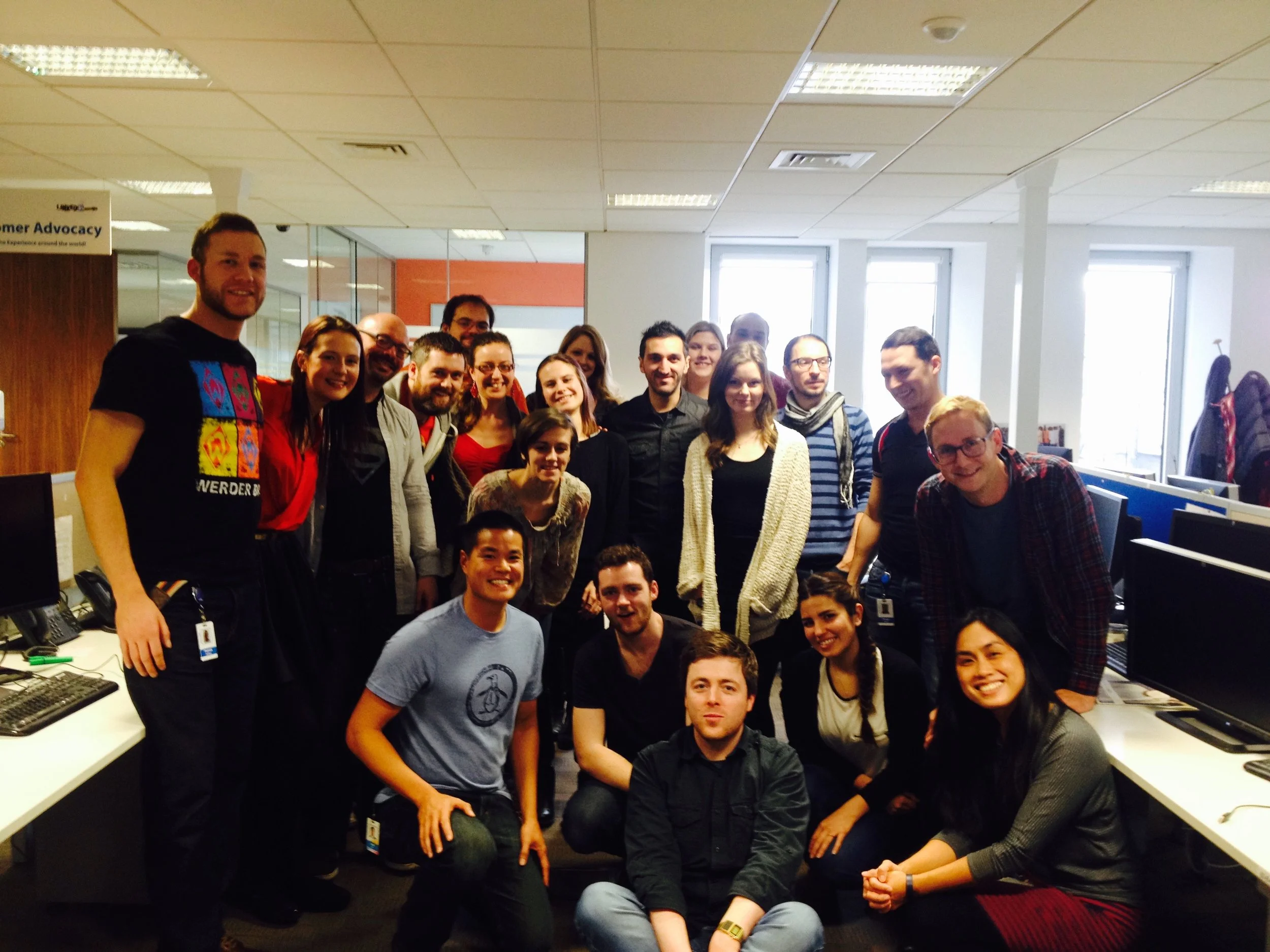 With colleagues in Dublin.