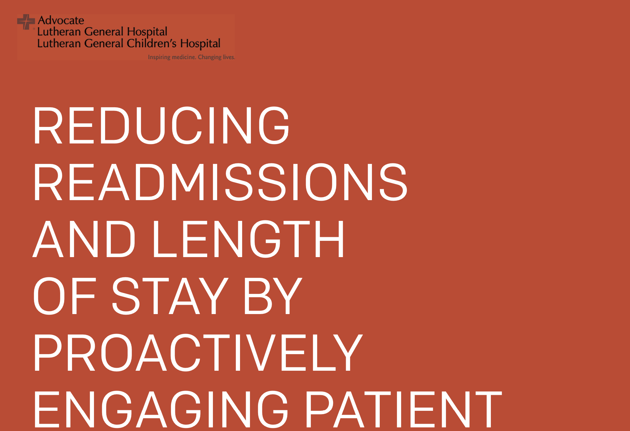 Case Study: Advocate Readmissions