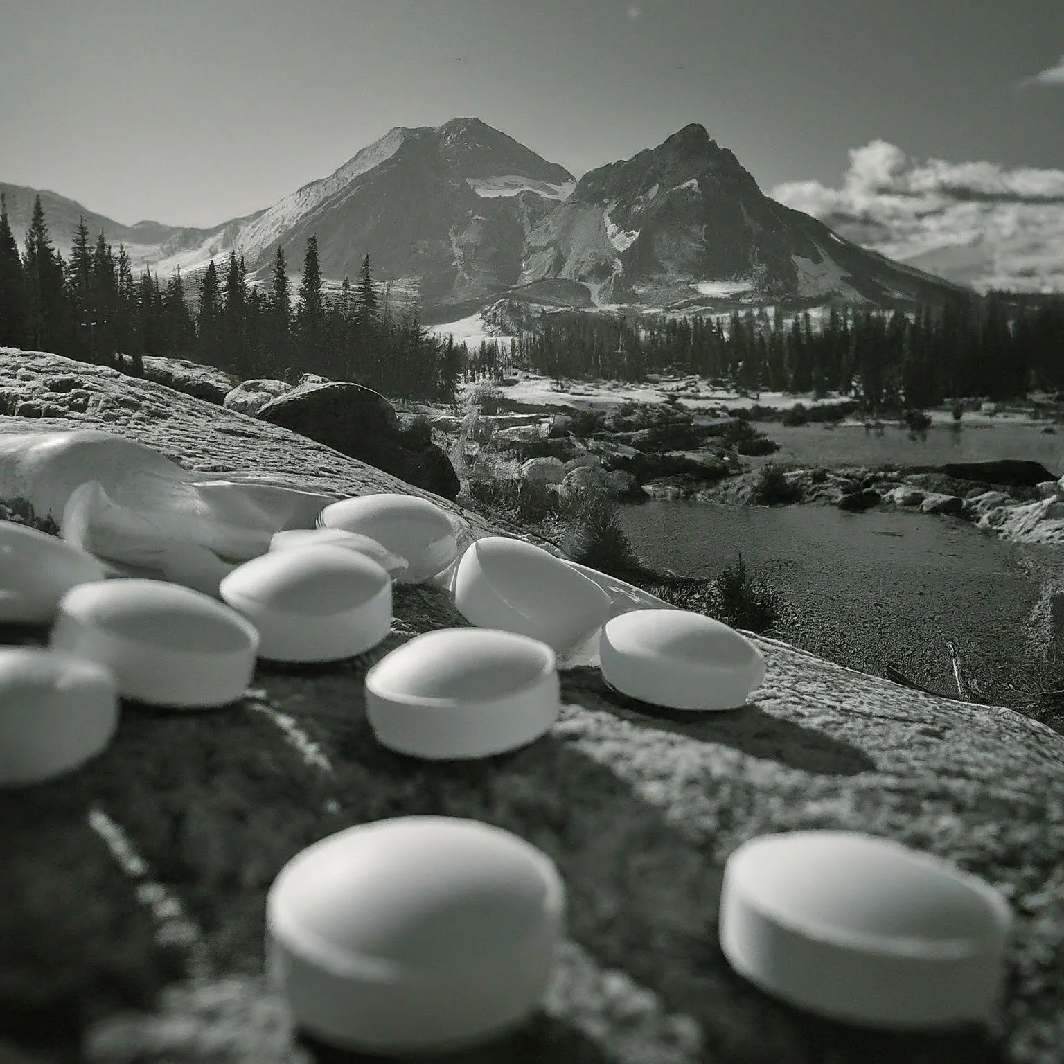 Pills before Yosemite, Ansel Adams, 1963