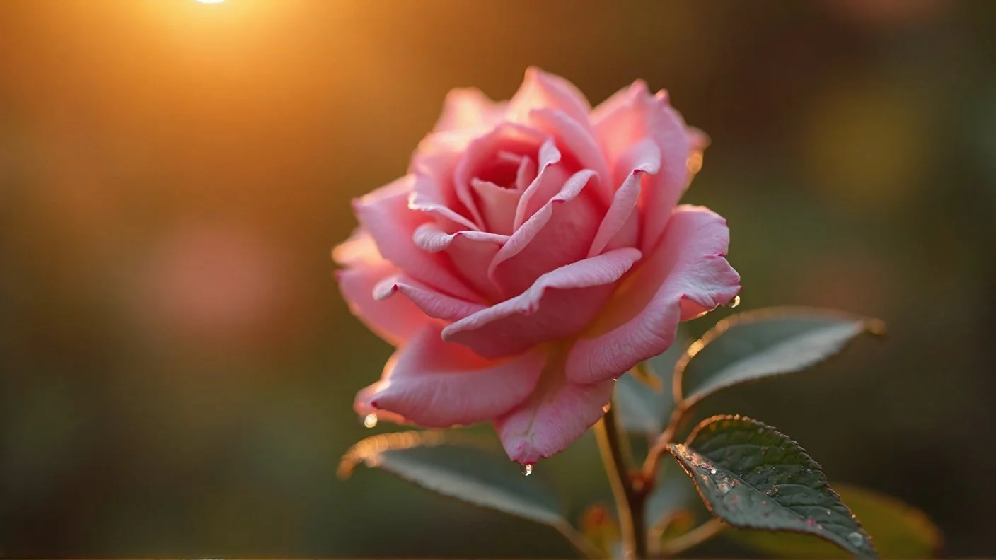 Rose with Waterdrops