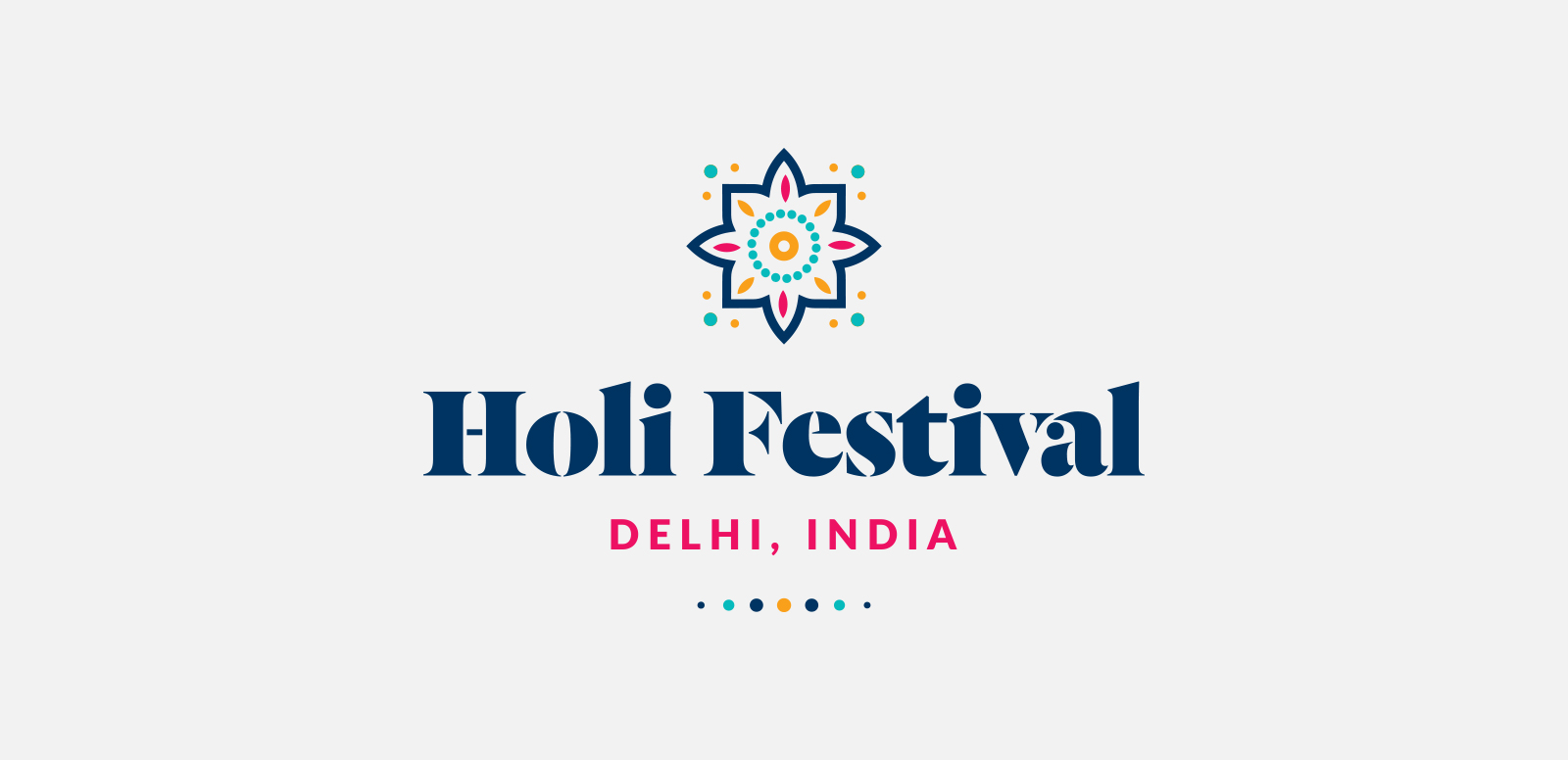 HOLI FESTIVAL Logo concept for the Holi Festival – a color festival celebrating happiness, life, and the coming of spring. Student work, 2014.
