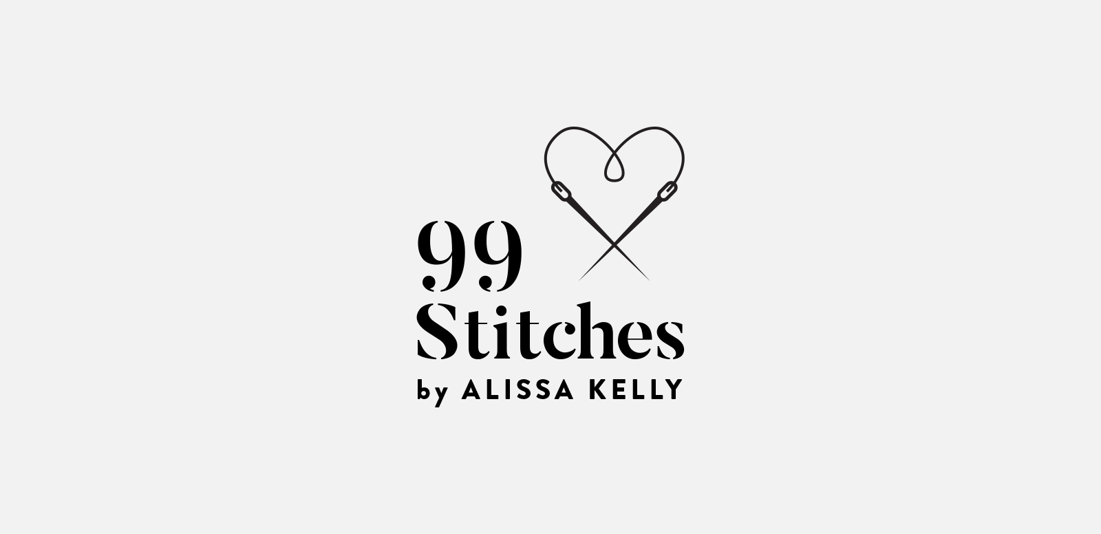99 STITCHES Logo design for a custom cross-stitch business. Freelance, 2015.