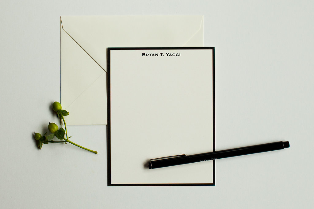 Men's Vertical Personalized Stationery