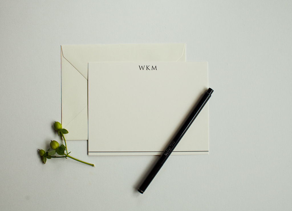 Men's Monogrammed Personalized Stationery