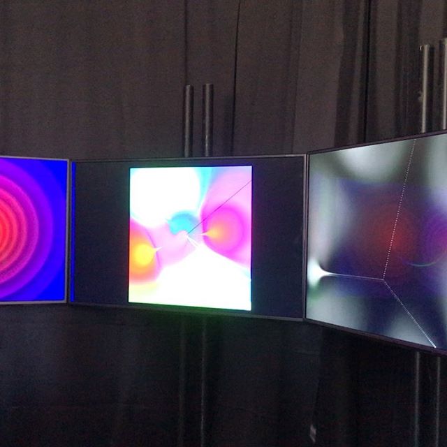Getting lost in the magical art world of @zach.lieberman - featured in the #ArtTech Pavilion at the #sausalitoartfestival last weekend  #immersive #immersiveart #codeart #artcode #openframeworks