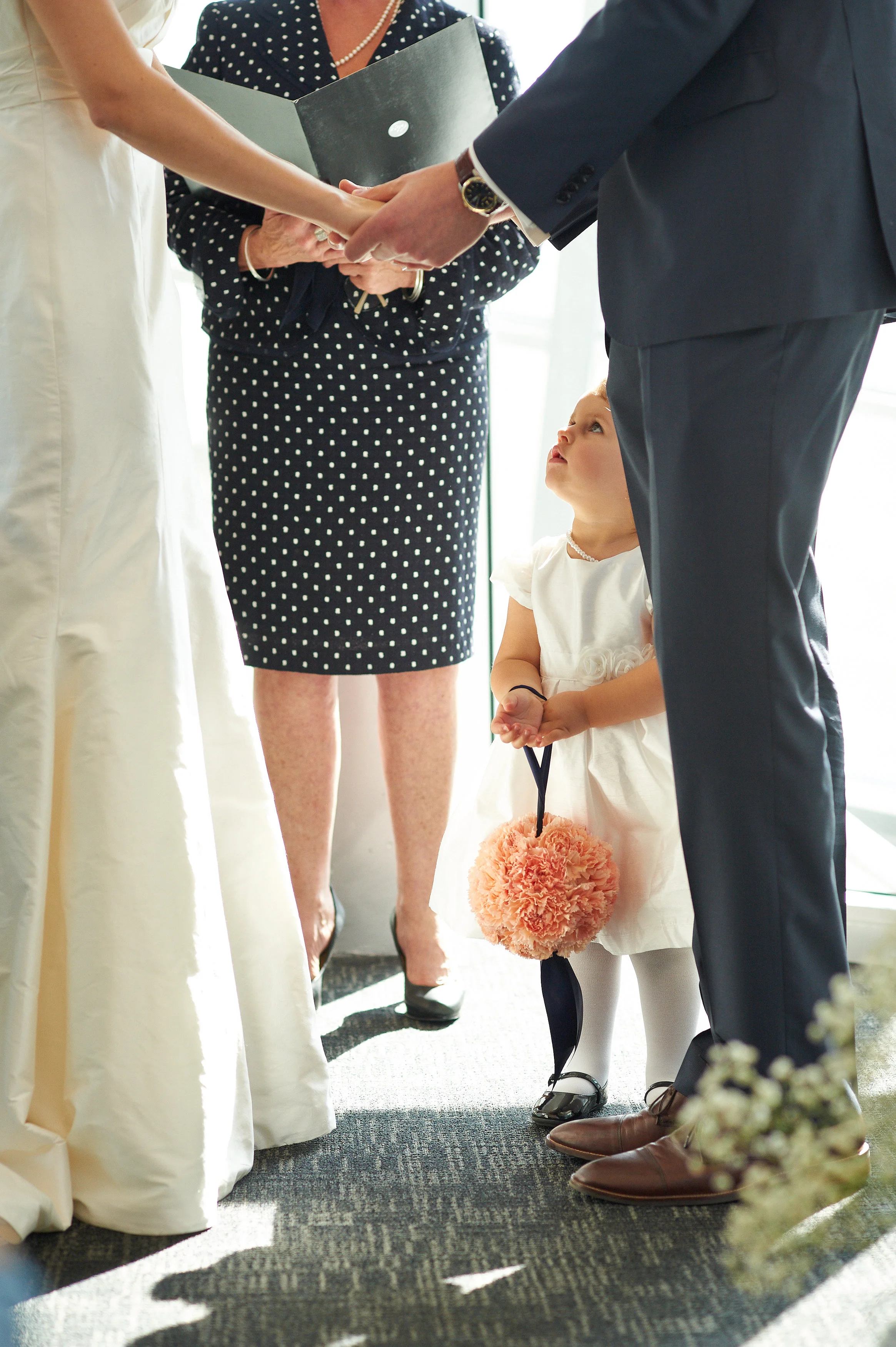 Saying their vows