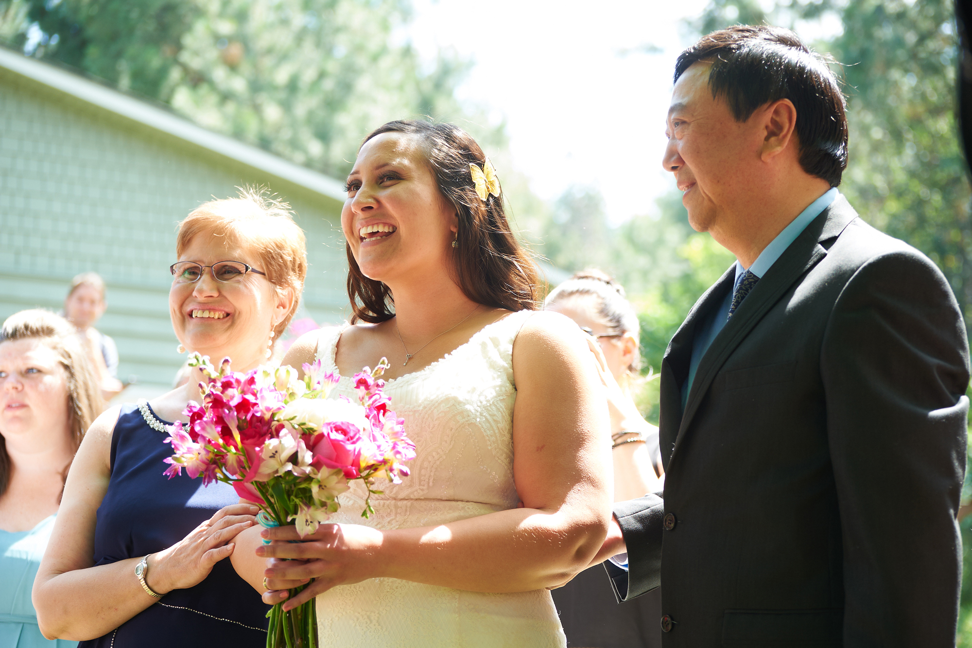 The bride meets the groom