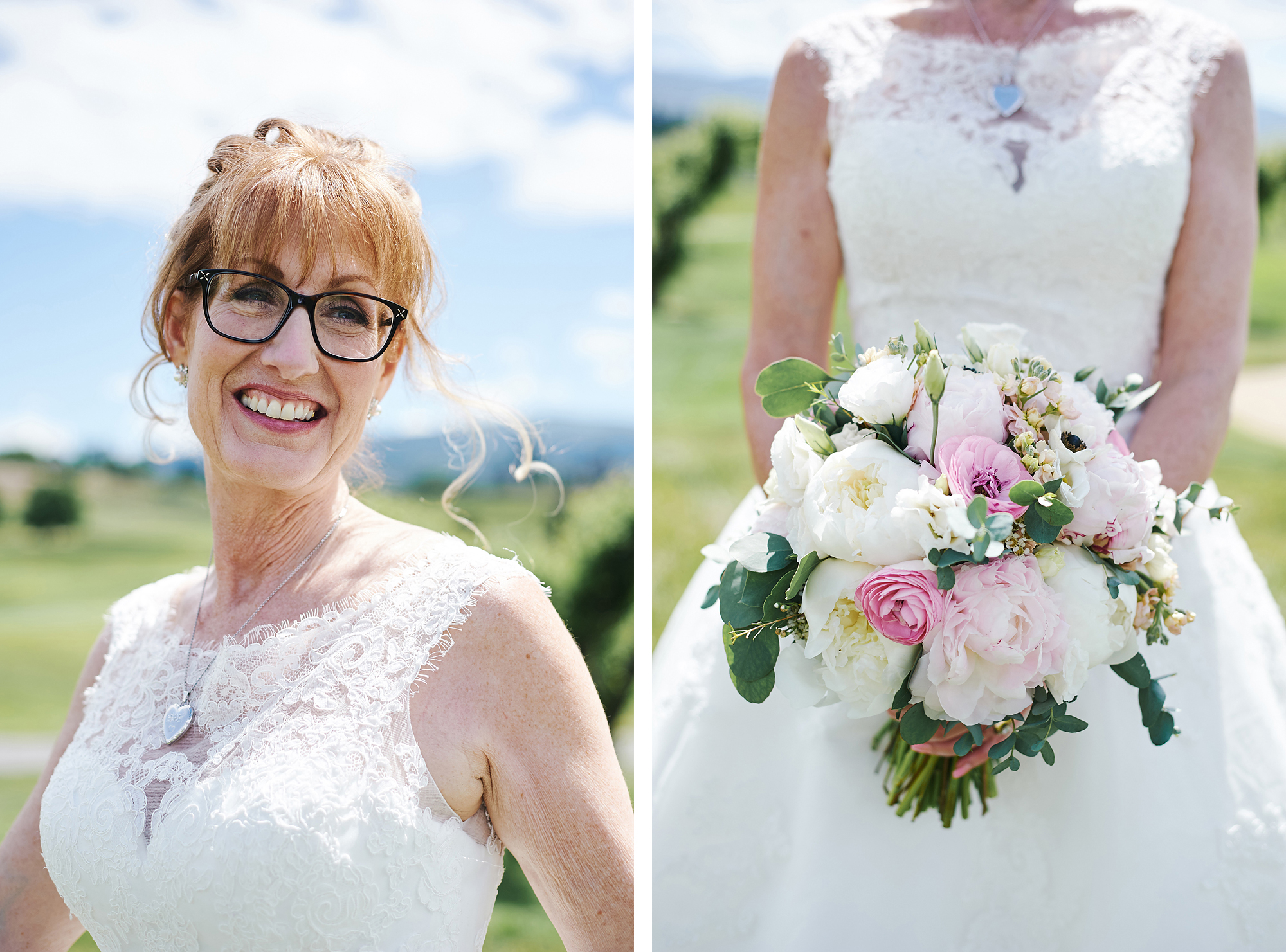 a radiant bride and bouquet