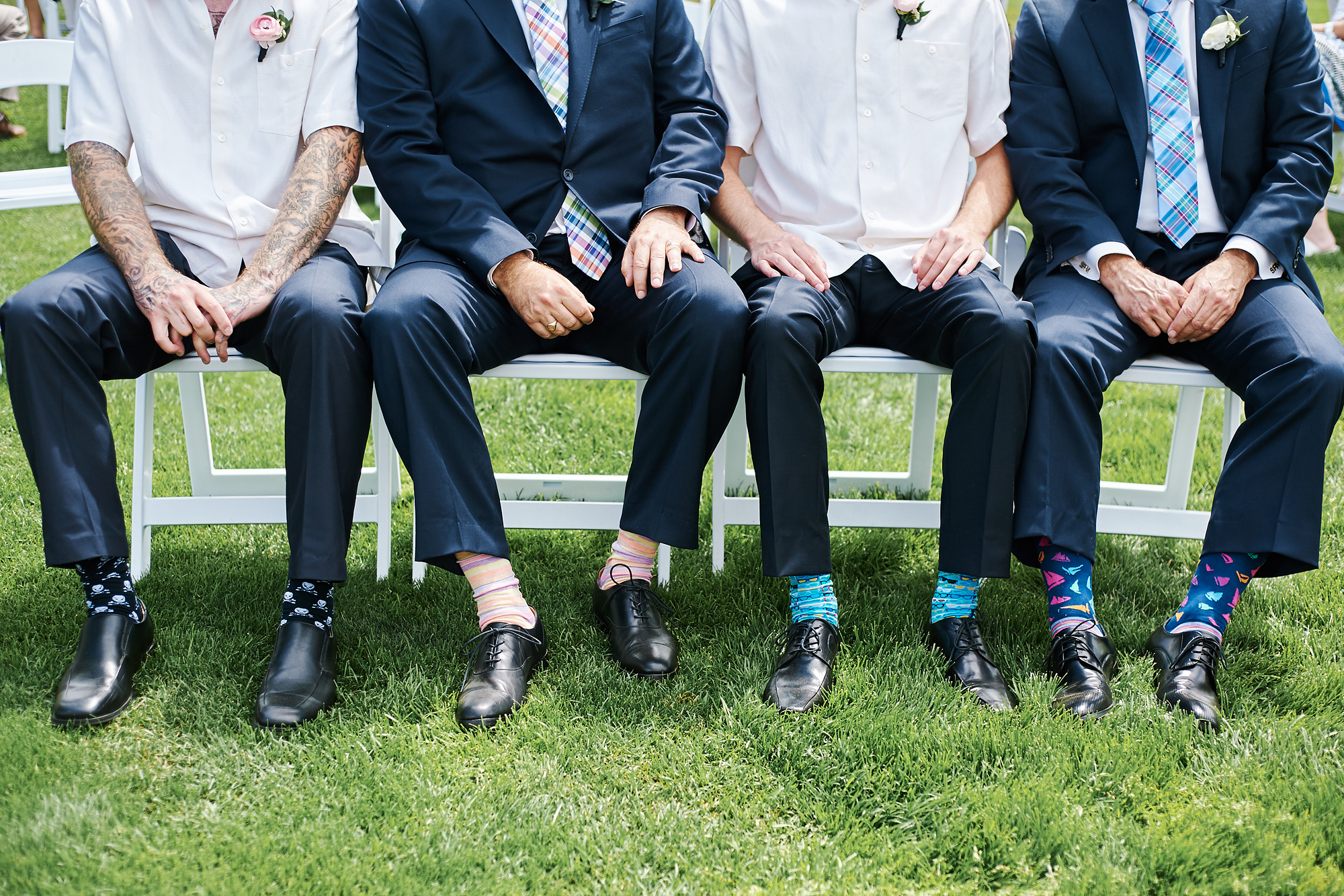 the groomsmen and their socks