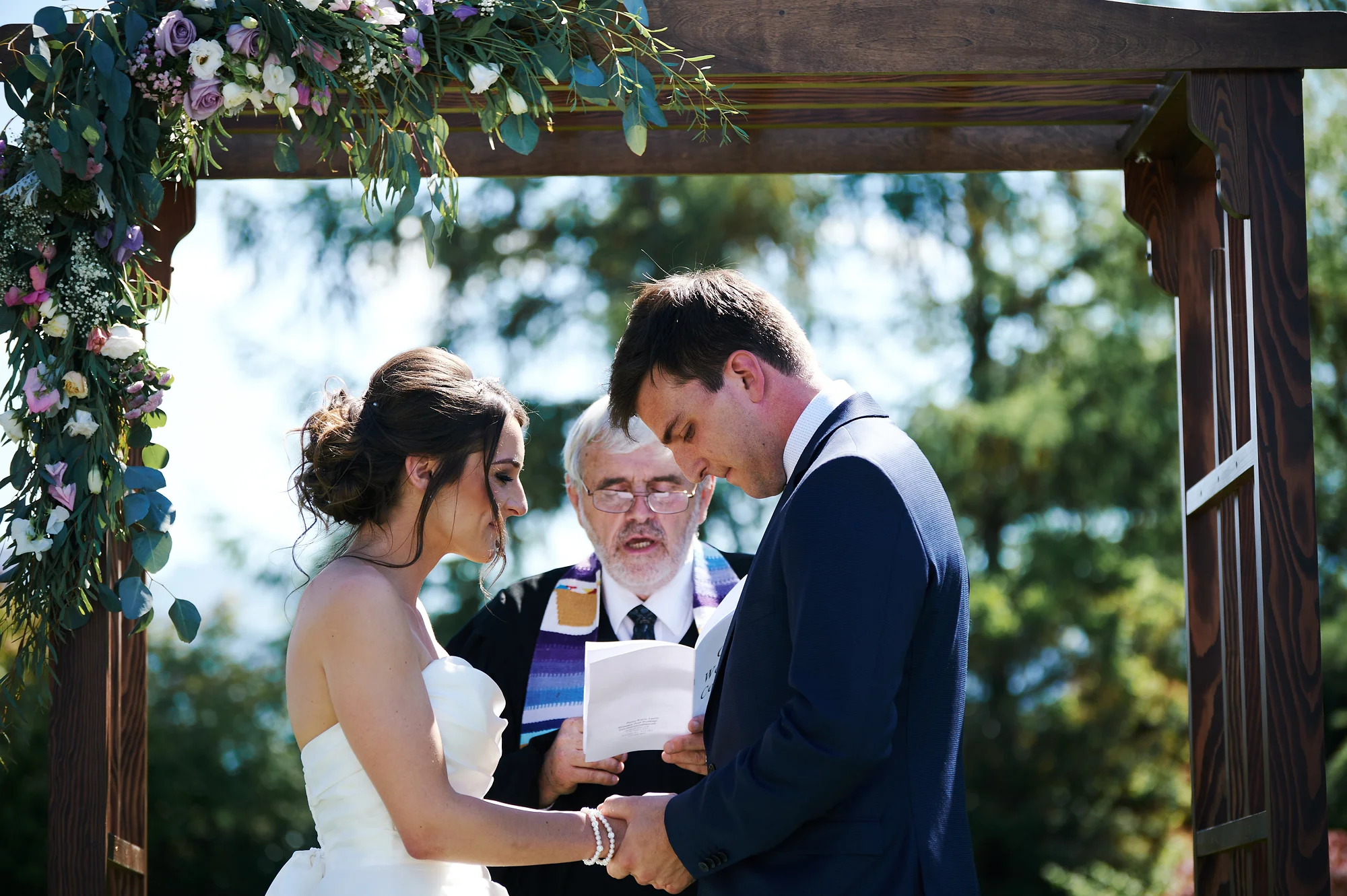 bride and groom together