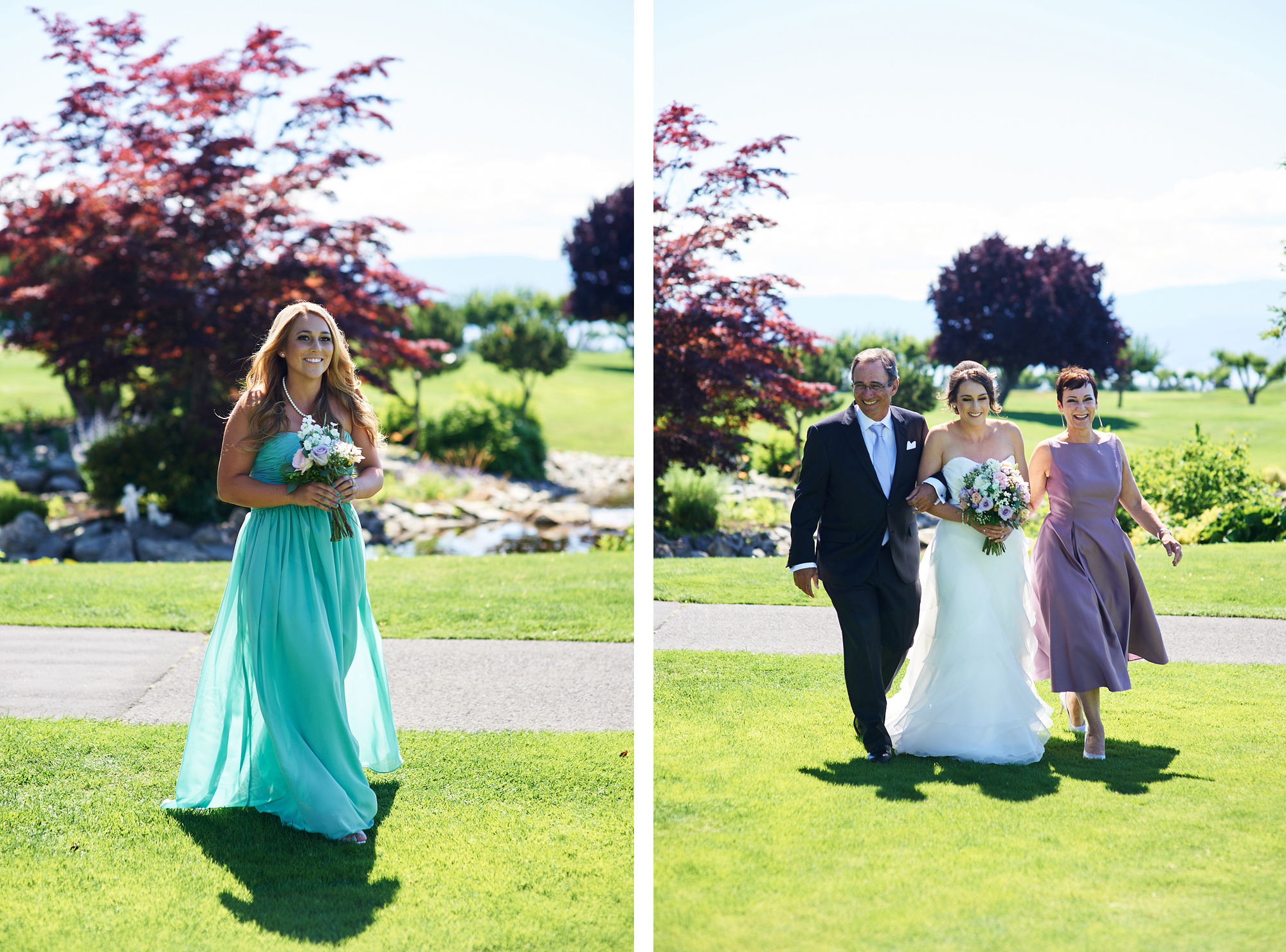 bride and her parents