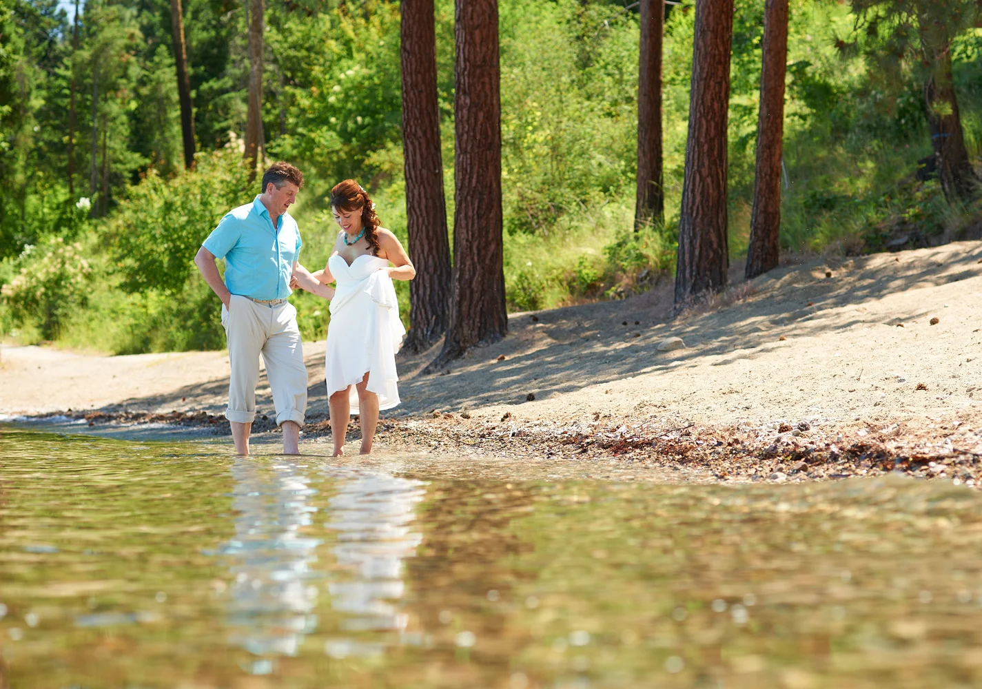 mature wedding couple in mission creek park
