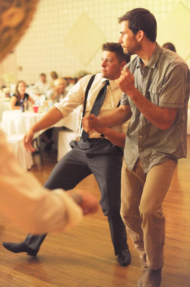 guests dancing at reception