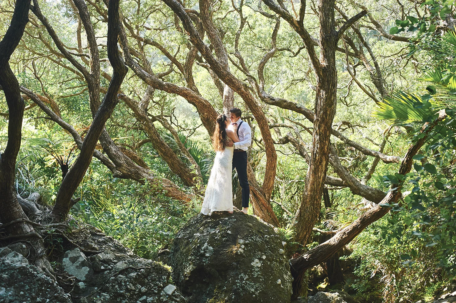 wedding portrait amongst trees.jpg