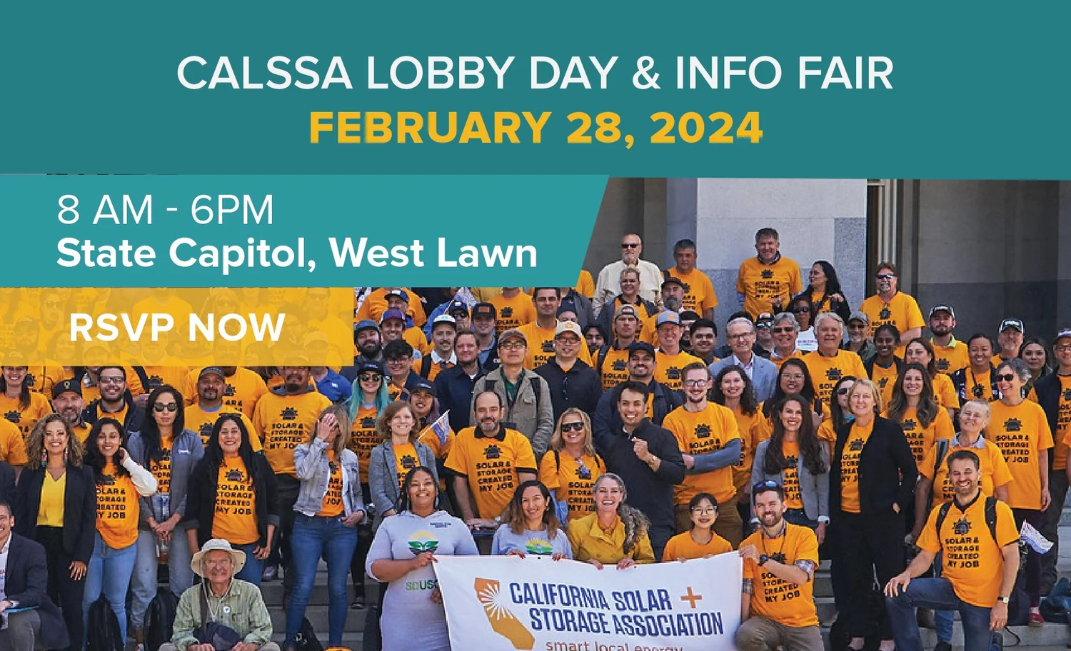 CALSSA's Lobby Day & Info Fair — CA Solar & Storage Association