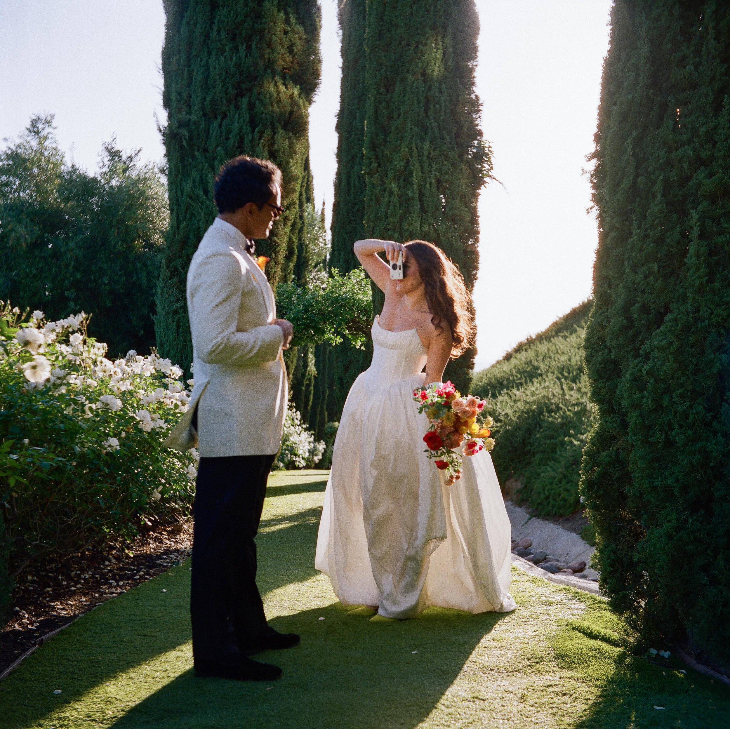 Mr. &amp; Mrs. For two weeks!
.
The world isn&rsquo;t ready for these photos 🤭
.
@imerica_r and @thegalavis 
Developed @thefindlab 
Lomo800
.
.
#socalweddingphotographer #slcweddingphotographer #destinationweddingphotography #temeculaweddingphotogra