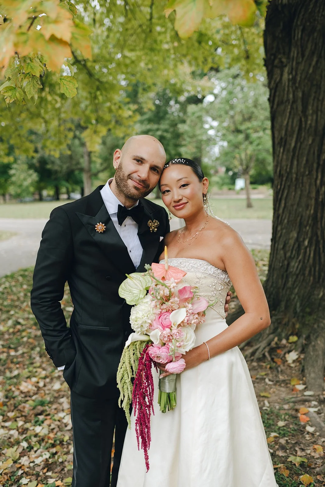 St. Louis Wedding Photographer The Marions Newlywed Portraits Lafayette Square Park