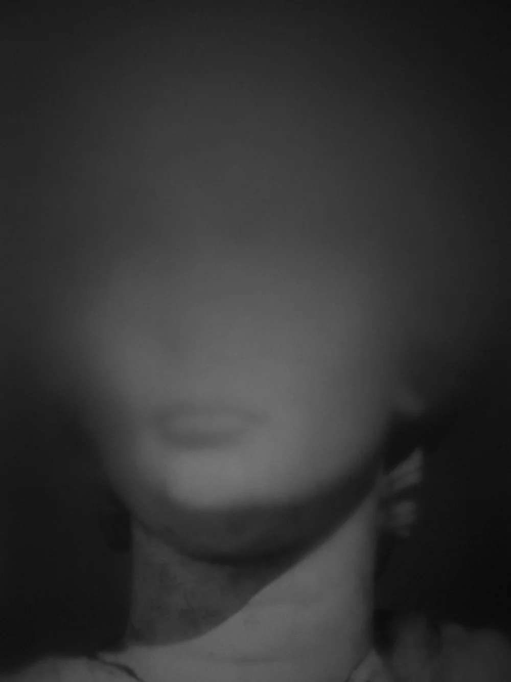 blurred face