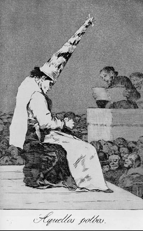 Francis Goya, Caprichos , Plate 23, 'Those specks of dust'. From a small 2006 JB archive.