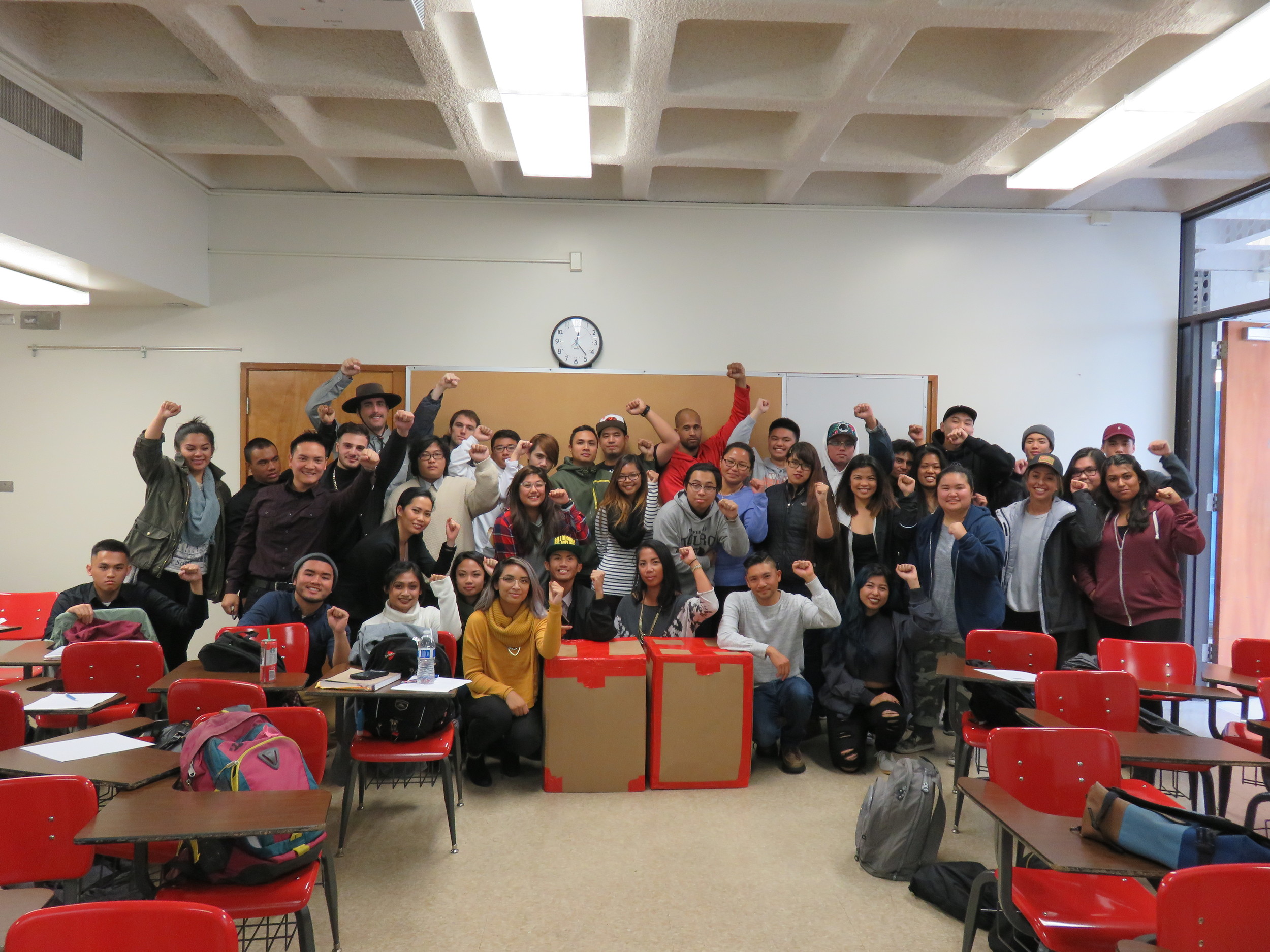 Skyline College - San Bruno, CA students collected 3 boxes of supplies for Salugpongan kids.