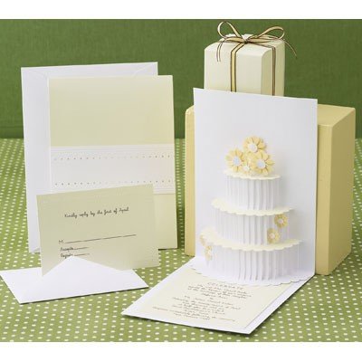   FLORAL CAKE INVITATION SUITE   Printable wedding invitations with pop-up cake by Martha Stewart Crafts 