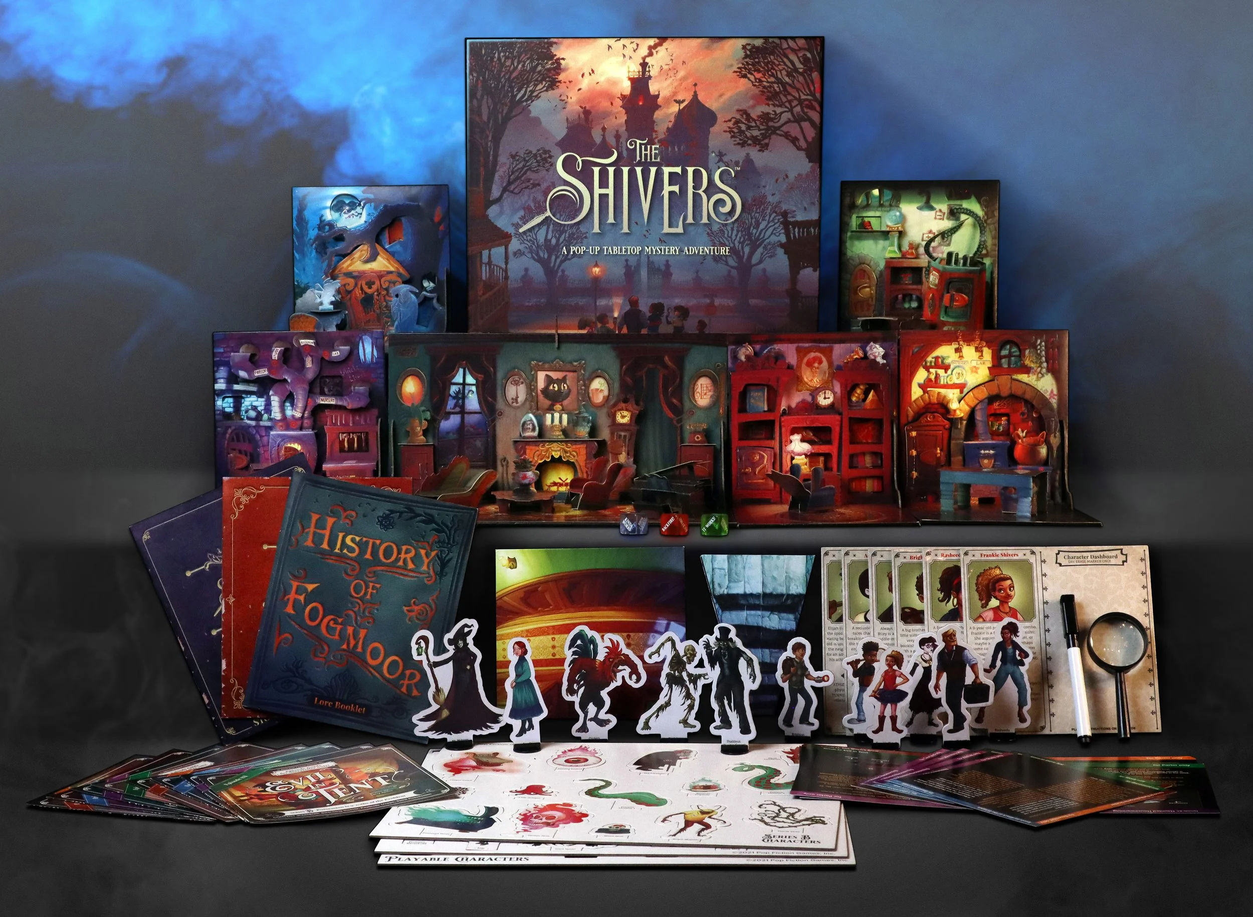  Pop-up rooms connect with magnets to create a unique game-playing environment 