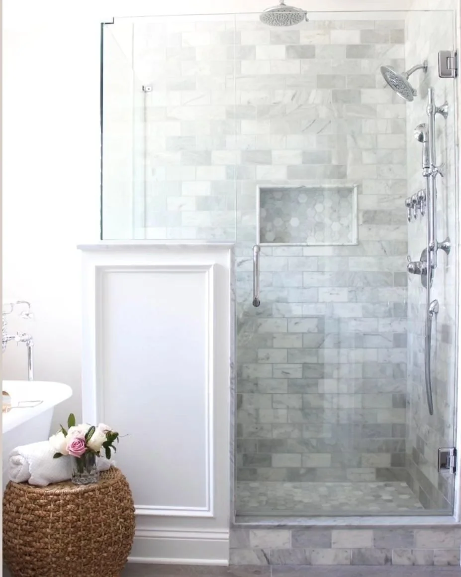 Custom showers and baths are our specialty. We love hearing your vision and bringing it to life. You'll never believe all the details that go into making something perfect. It's a journey, and we'll walk you through it. ✨️🏡
.
.
.
#jksandcompany #cus