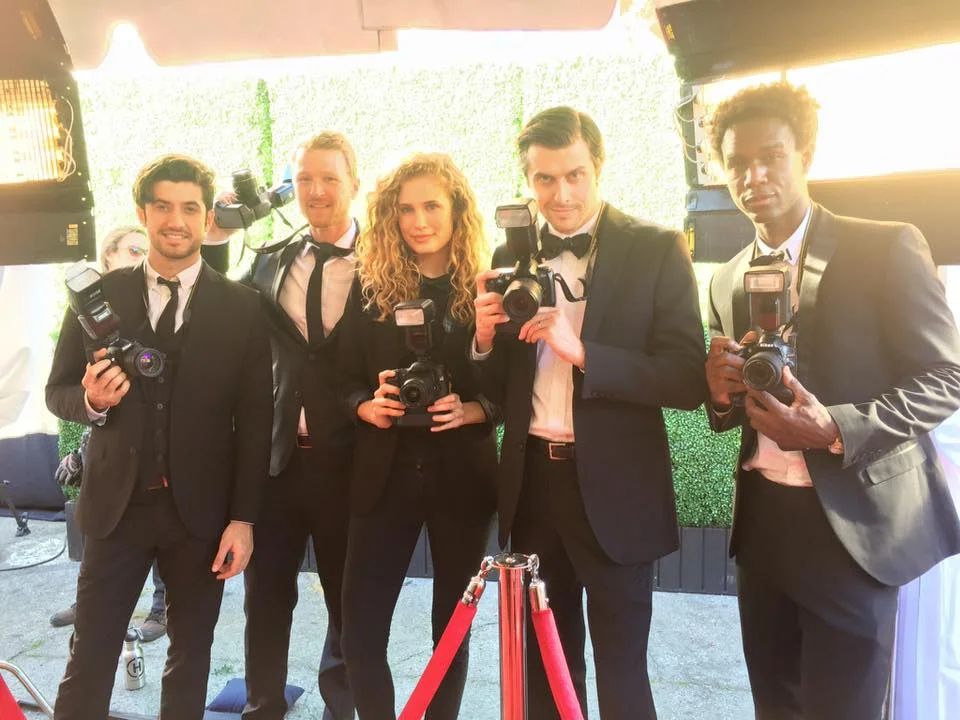 Outside Capitol Records with the red carpet photographers