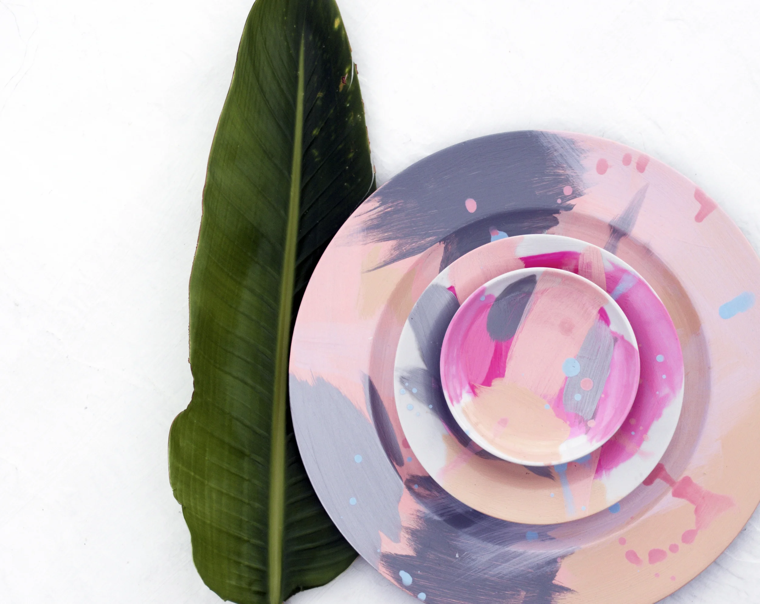 "Sweet Pea Collection" - Hand painted dinnerware
